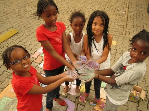 Girl Scouts Creating Art in Abuja