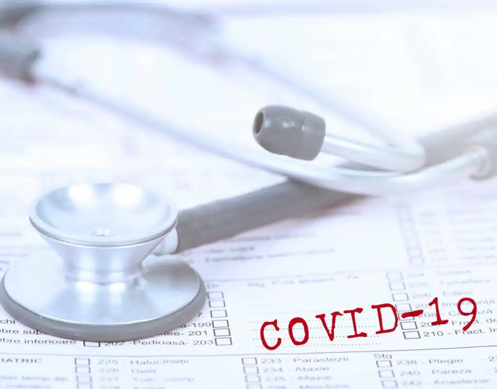 Stethoscope and "COVID-19"
