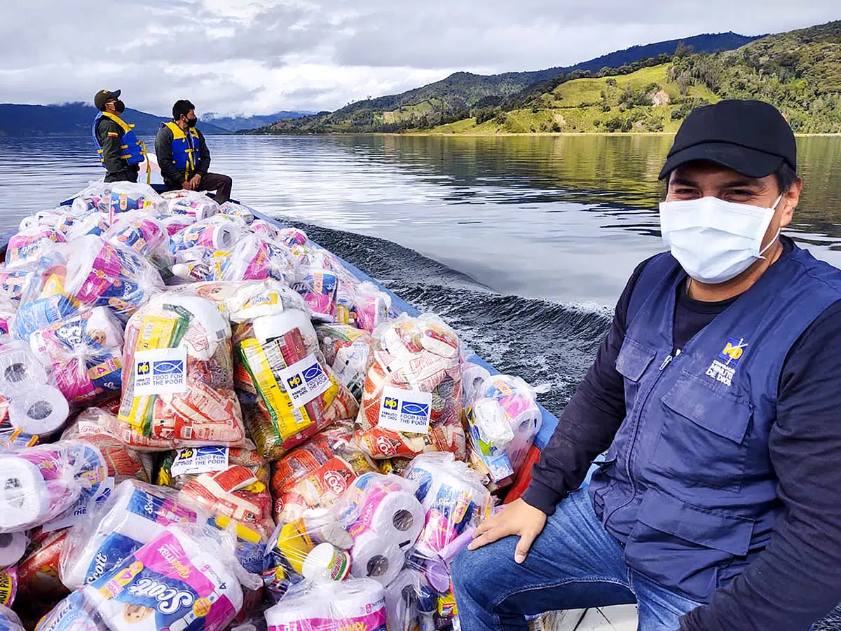 Food for the Poor delivers food and supplies by boat