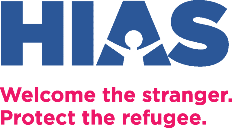 Logo for HIAS- Welcome the stranger. Protect the refugee.