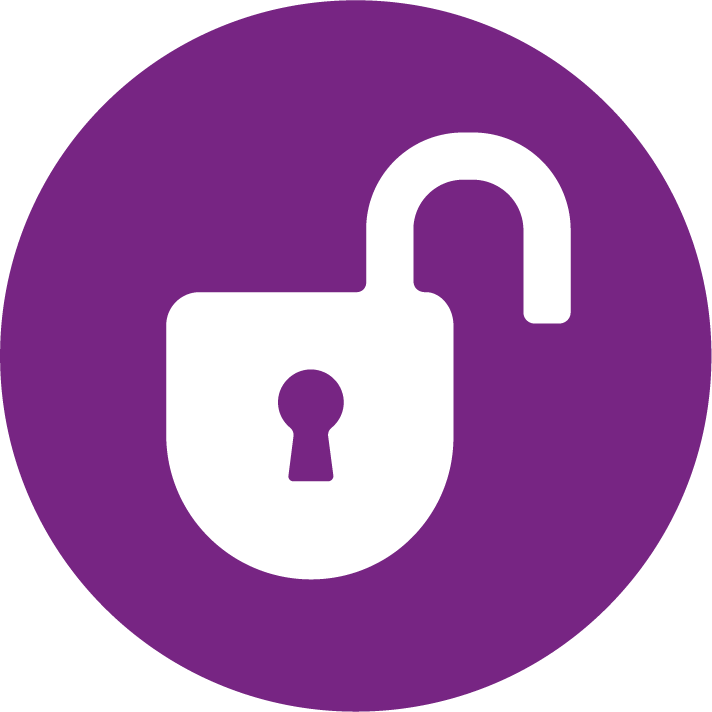 Unlocked lock- End Human Trafficking icon