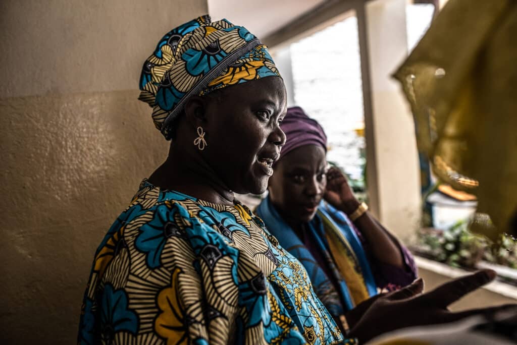 Gueule Tapée District in Dakar 3rd Deputy Mayor inside the Town Hall discussing local and national issues with local women.
