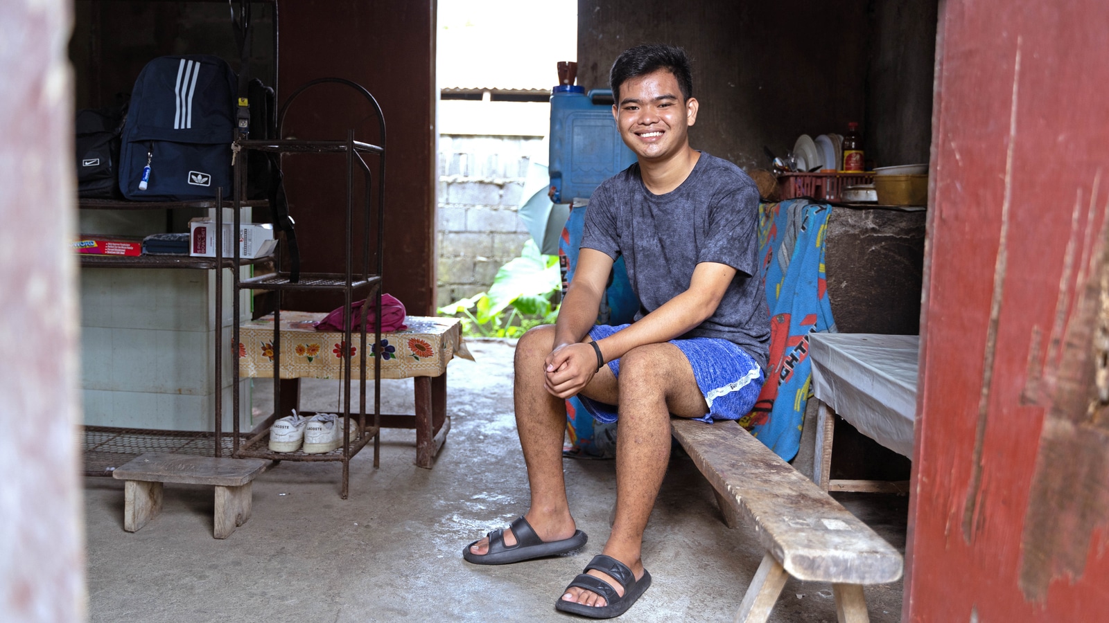Children International HOPE scholar, Razel, at his home in the Philippines