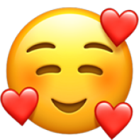 Smiley Face with Hearts Emoji