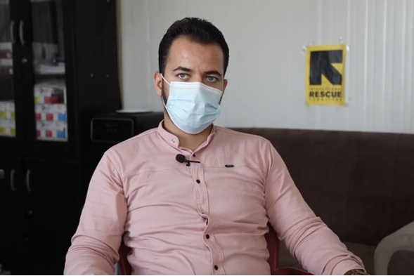 Photo of Dr. Rateb, a health officer working for the International Rescue Committee