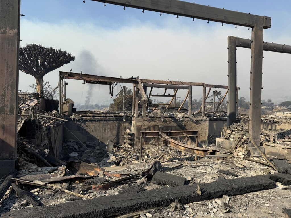 Photo of wildfire destruction in Los Angeles, taken in January 2025.