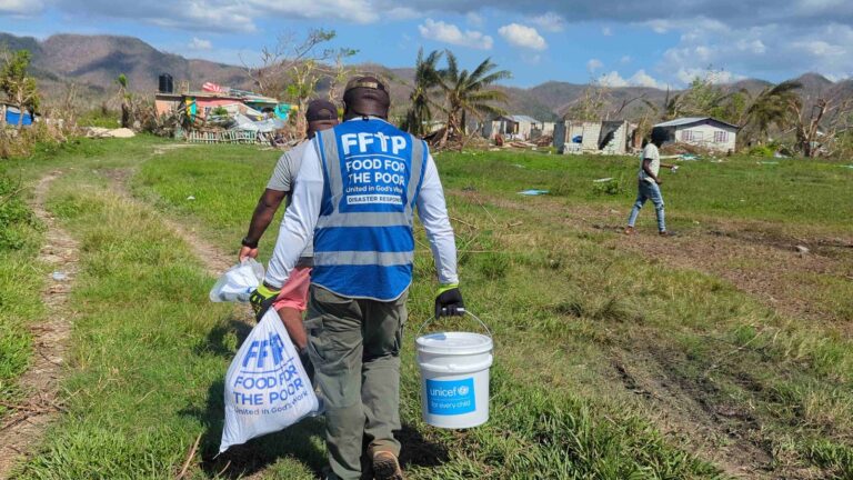 Relief items delivered to families impacted by Hurricane Melissa